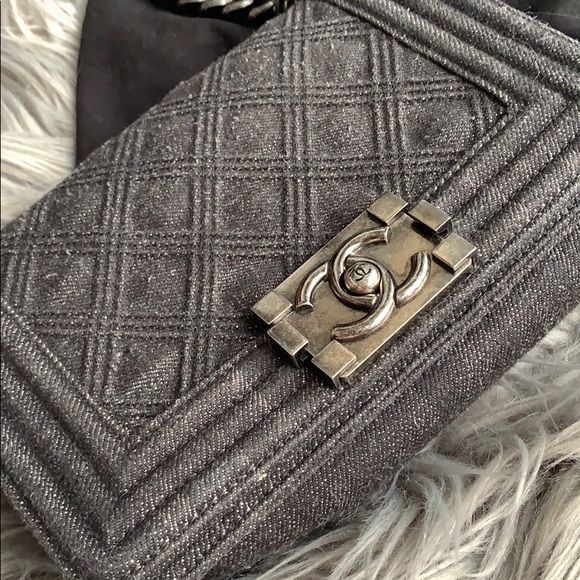 SOLD. Chanel Le Boy crossbody denim - Picture 3 of 8